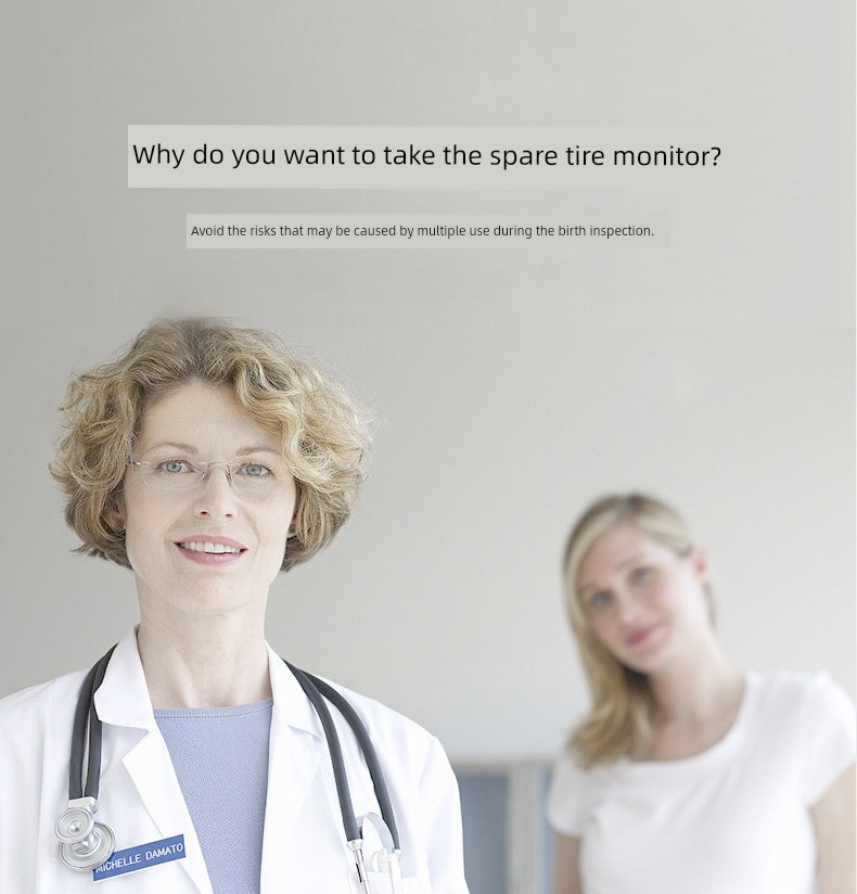 Hospital, Same Section Two Widened Fetal Heart Monitoring Belts for Prenatal Examination — 3