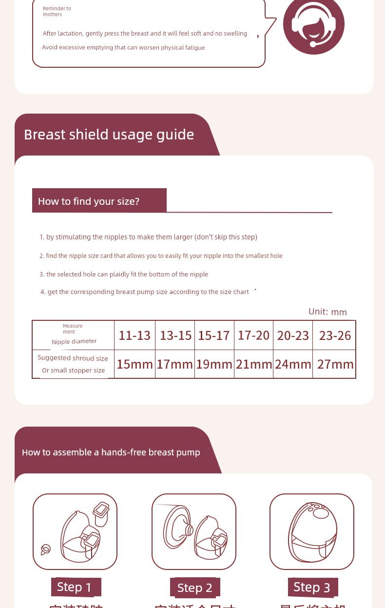 Justu Hands-Free Single and Double Electric Breast Pump, Silent Fully Automatic Milk Extractor, Wearable Portable Breast Pump — 16