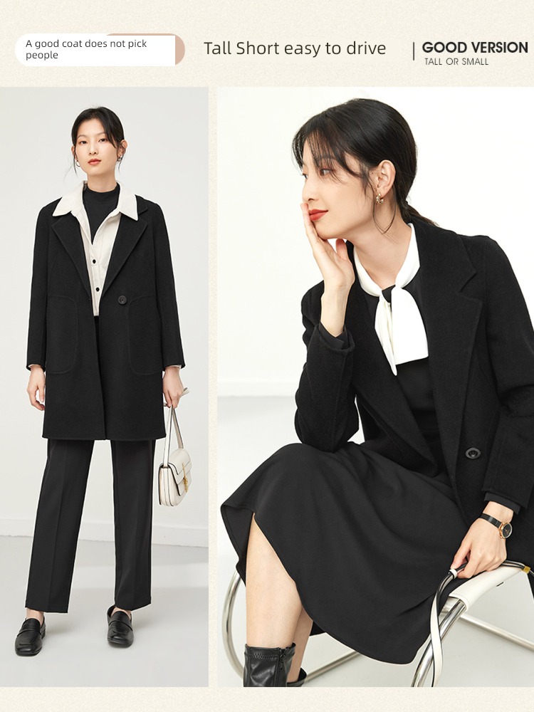 Chantubila 100% Medium and long term Woollen cloth wool overcoat