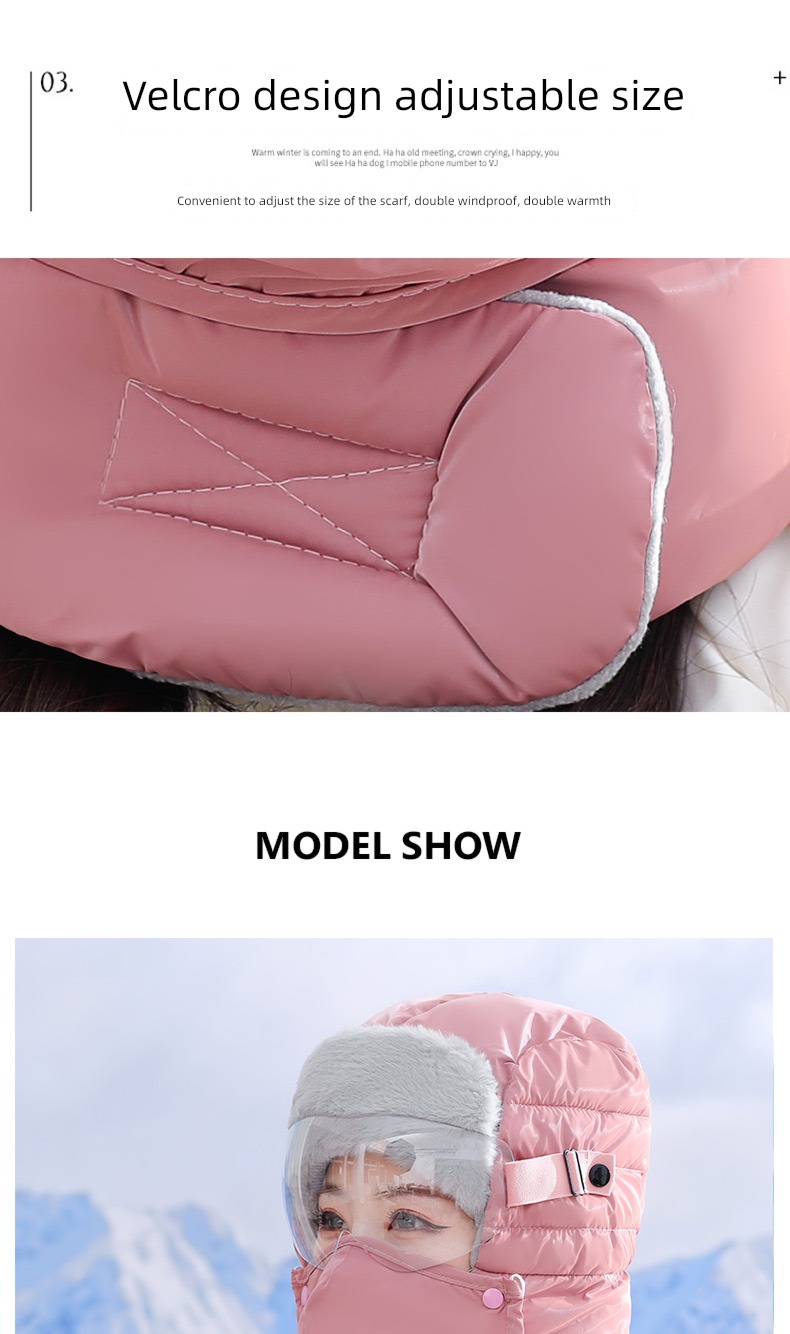 female Electric vehicle keep warm Artifact winter Condom Lei Feng hat