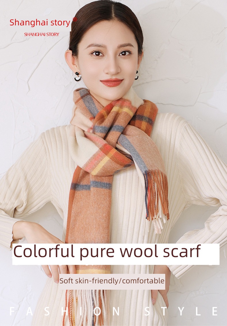 Shanghai Story female mom gift Versatile Autumn and winter scarf