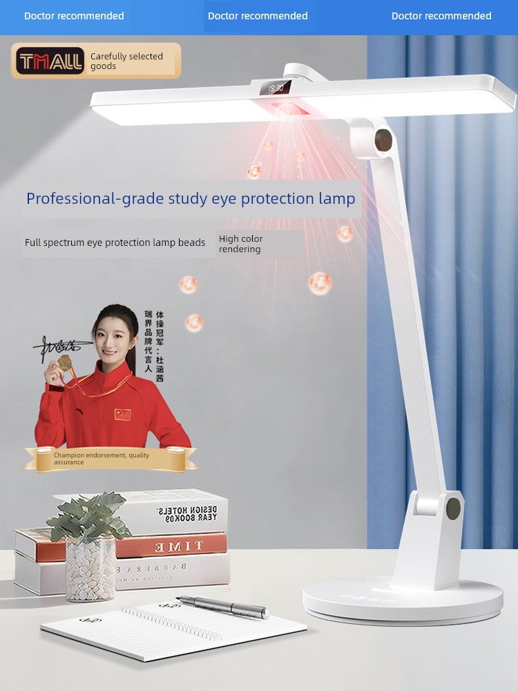 Desk Lamp for Studying, Eye Protection, Special for Preventing Myopia, Suitable for Children and College Students, Dormitory Reading, Writing Homework, Desk, Full Spectrum Work