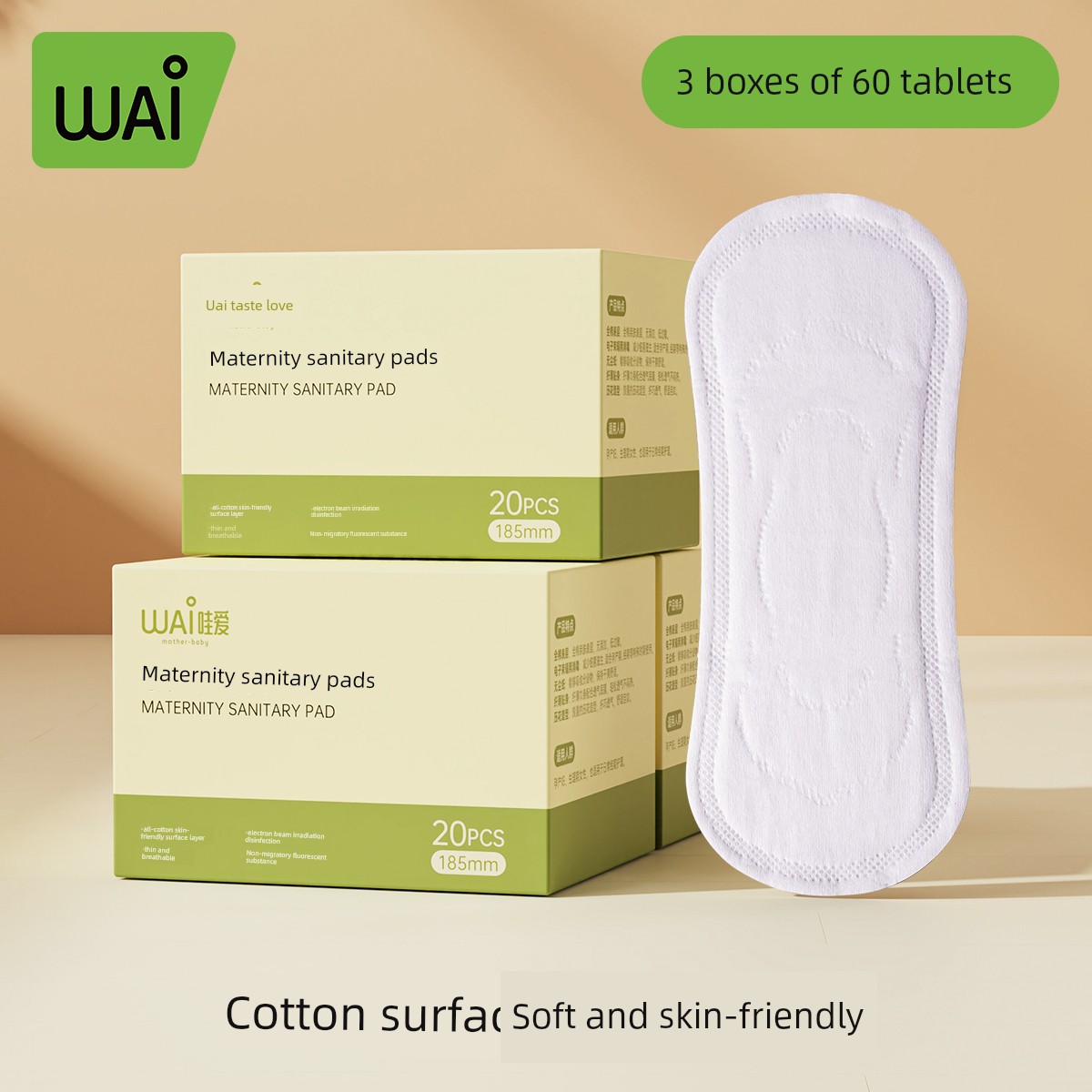 Wowai Maternity Sanitary Pads, Maternity Sanitary Napkins, Pregnancy Pads, Leak-Proof Widened and Lengthened Nursing Pads — 3