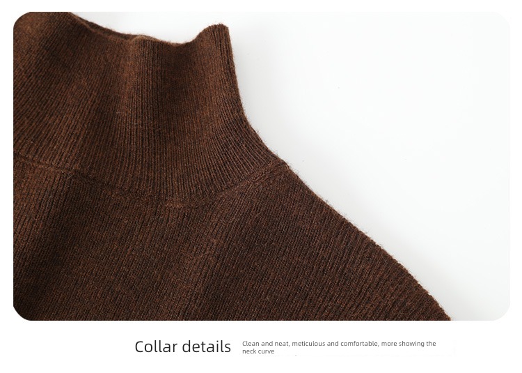 Half high collar Inner lap Self-cultivation female Autumn and winter knitting cardigan