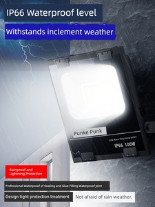 Led Outdoor Floodlight 200W Spotlight Construction Site 300W Floodlight Strong Light Outdoor Lighting Lamp for Engineeri