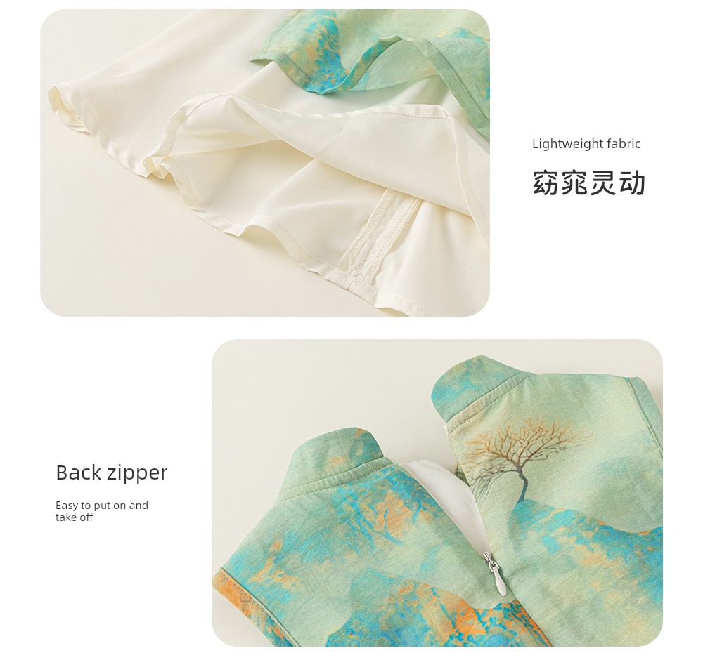 Summer New Chinese Style Kids' Skirt Western Style Baby Girl Han Dynasty — 20