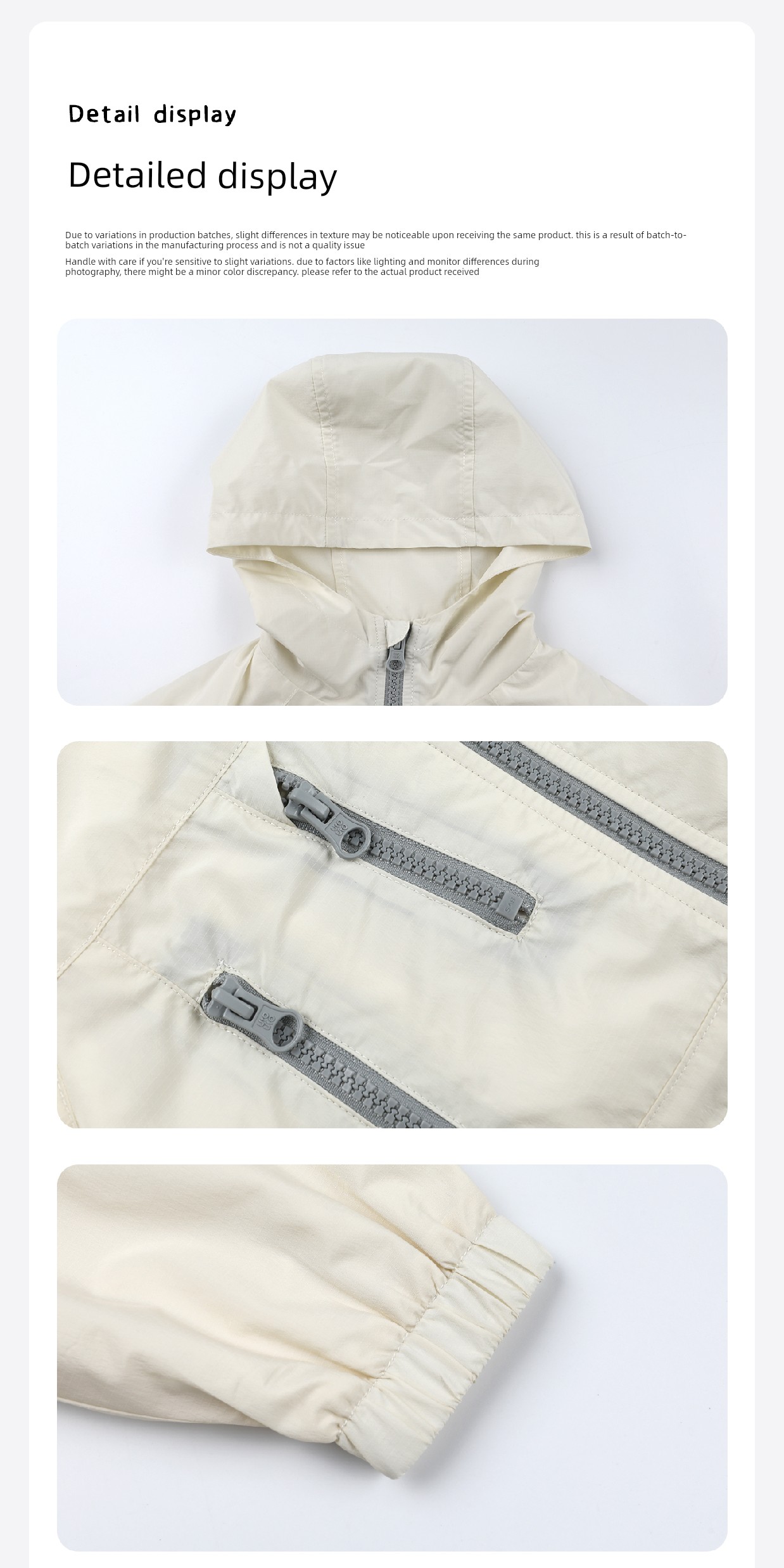 Big-Eared Elephant Girl's Solid Color Hooded Windbreaker Jacket 2026 Autumn New Model Lightweight Quick-Dry Windproof Top — 15