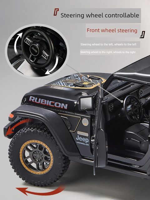 1/18 Simulation Jeep Wrangler Robin Hood Off-Road Vehicle Rubicon JEEP Alloy Car Model Children's Toys