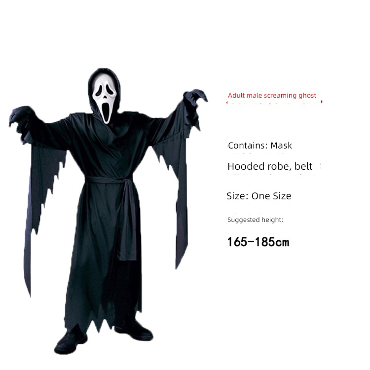 Halloween cos adult male devil scream Ghost clothes a secret chamber Dress up bloody terror doctor Taoist corpse clothing