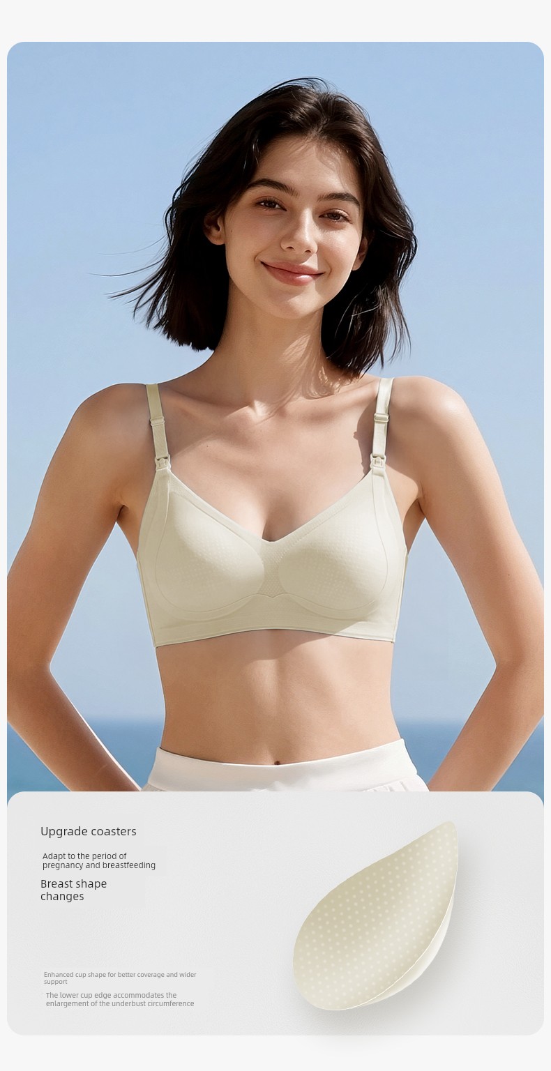 Rovo Maternity Nursing Bra, Summer Thin Style, Anti-Sagging, Specially Designed for Breastfeeding, 2026 Ultra-Thin Sleep-Wearable Bra — 19