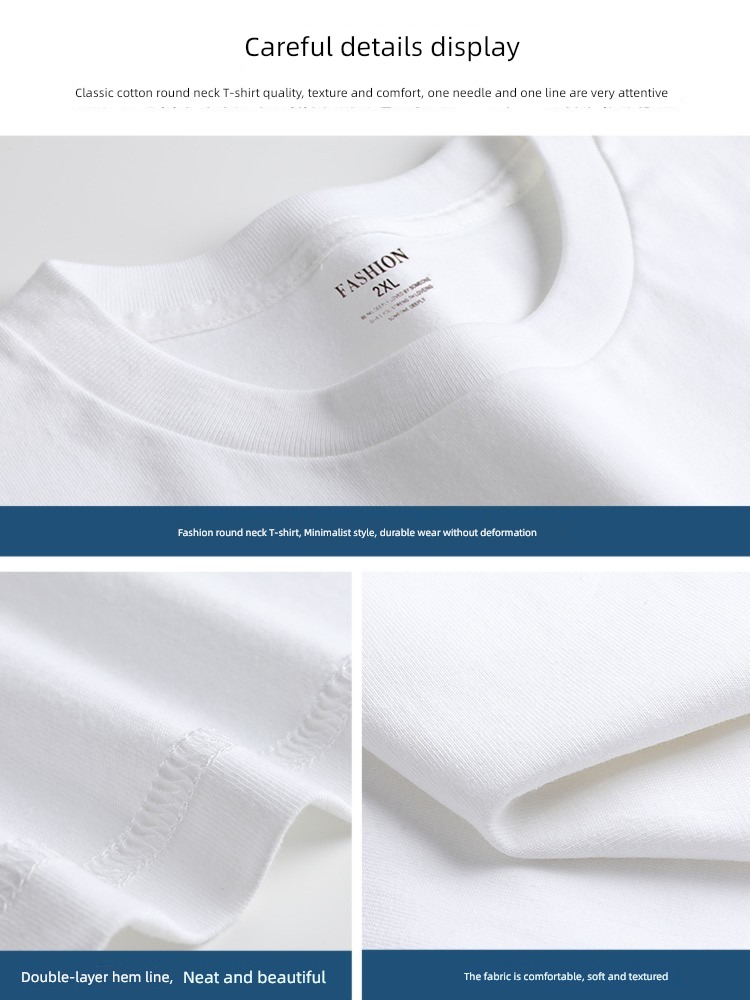 Spring and Autumn man white Sweater Inner lap Long sleeve T-shirt