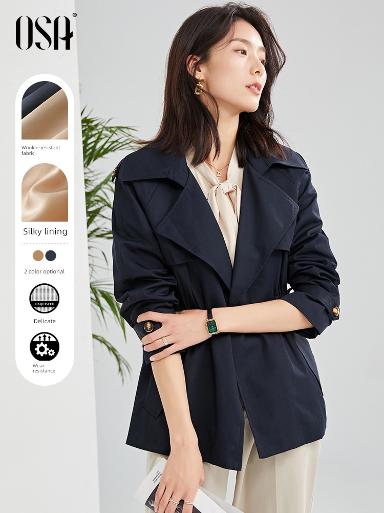 OSA atmosphere have cash less than that is registered in the accounts Early spring clothes Close your waist loose coat Windbreaker