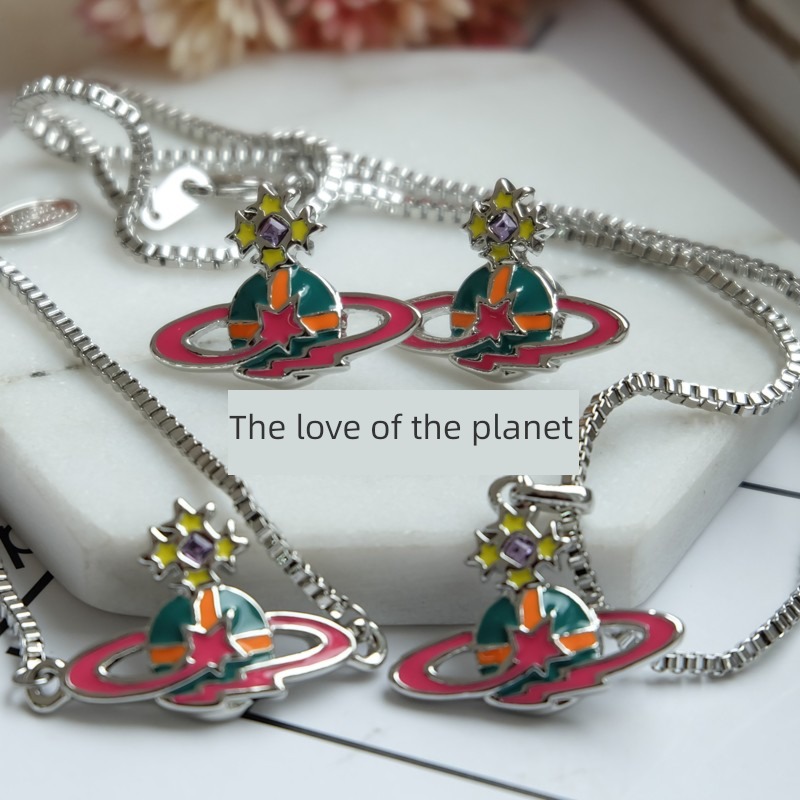 Vivian vivienne Baking varnish meteor Pearl Necklace