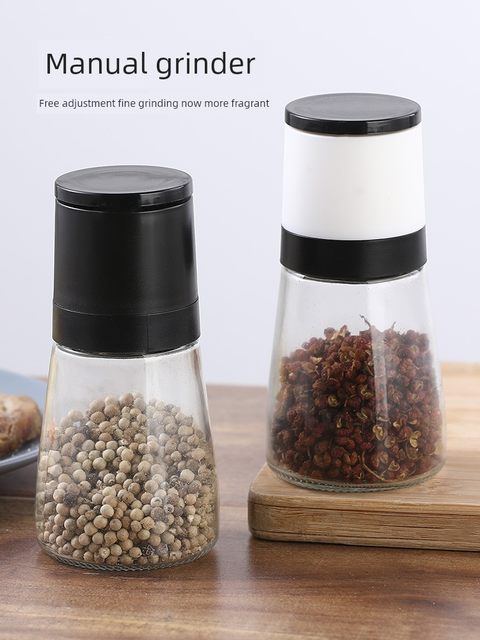 Zhitu Black Pepper Grain Grinder Household Rose Sea Salt Crushing Seasoning Tool Manual Freshly Grinded Pepper Powdered Bottle