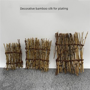 Hotel Plate Decoration Bamboo Strips Sashimi Barbecue Dish Decoration Bamboo Strips Vintage Hand-Woven Bamboo Strips Fen