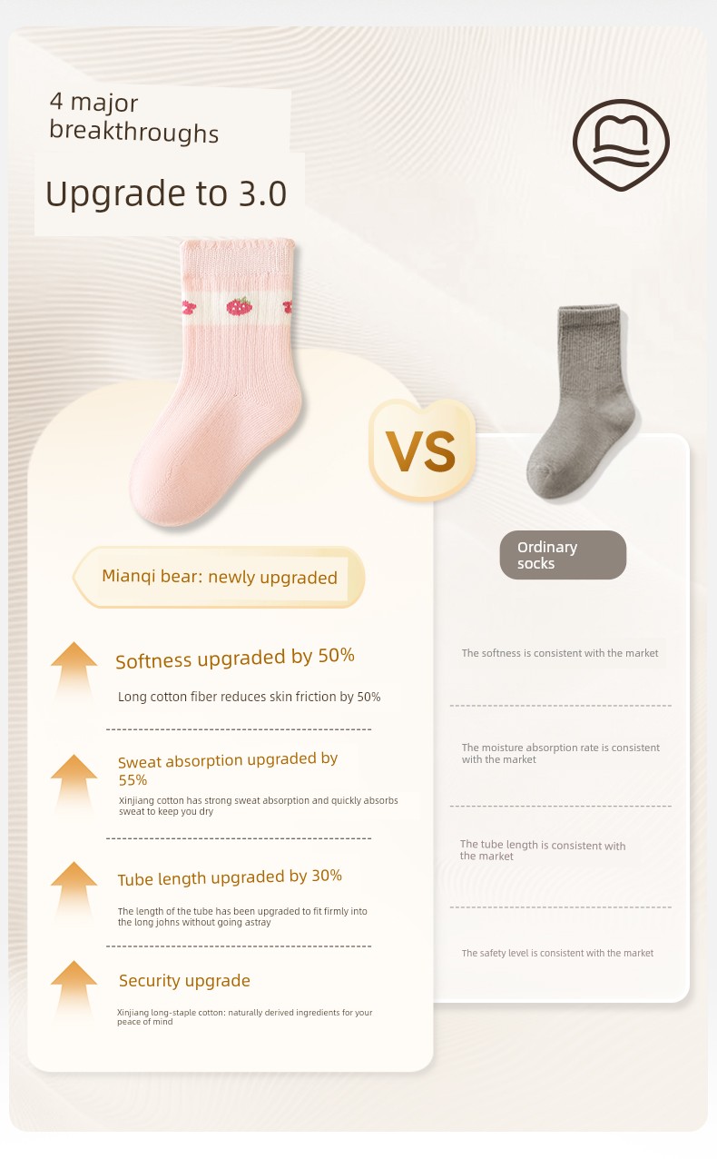 Baby Socks Infant Spring and Autumn Pure Cotton Class a Girls' Autumn and Winter One-Year-Old Cotton Socks Children's Non-Binding Mid-Tube Socks Autumn — 4