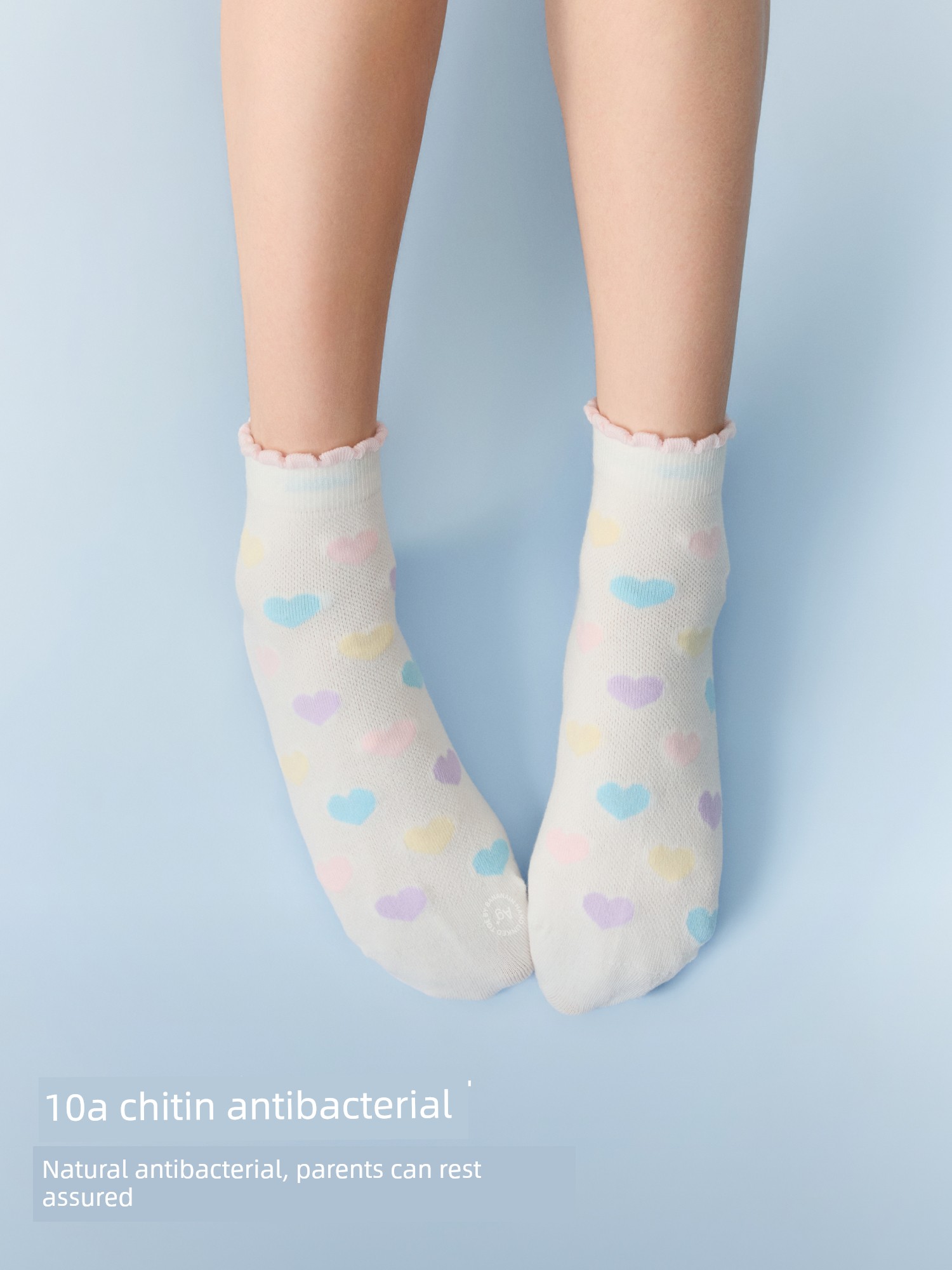 3 Pairs | Jiao Nei Xiaoliangpi 302Cool Kidsren's Antibacterial Mesh Breathable Thin Short Socks for Boys and Girls in Spring and Summer — 3