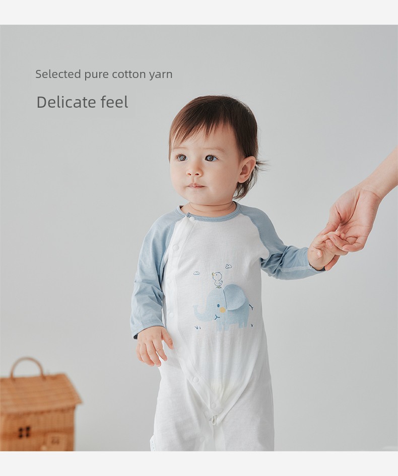 Tony Bear Baby Romper Spring and Autumn Long-Sleeve Elephant Design Air-Conditioning Clothing Pure Cotton Elephant Ear Outfit — 9