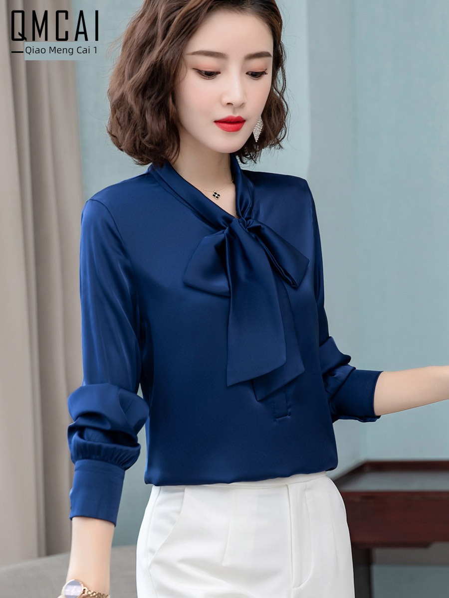 shirt ma'am Long sleeve Chaopai easy jacket silk