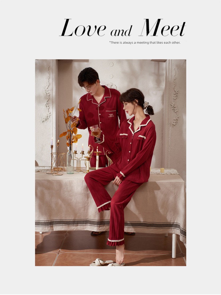 Mrs. sley pure cotton bride marry lovers pajamas