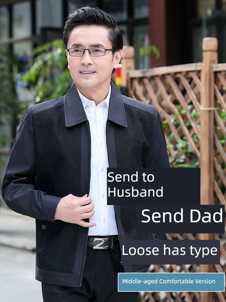 Spring and Autumn Middle aged and old people grandpa Jacket Dad Costume