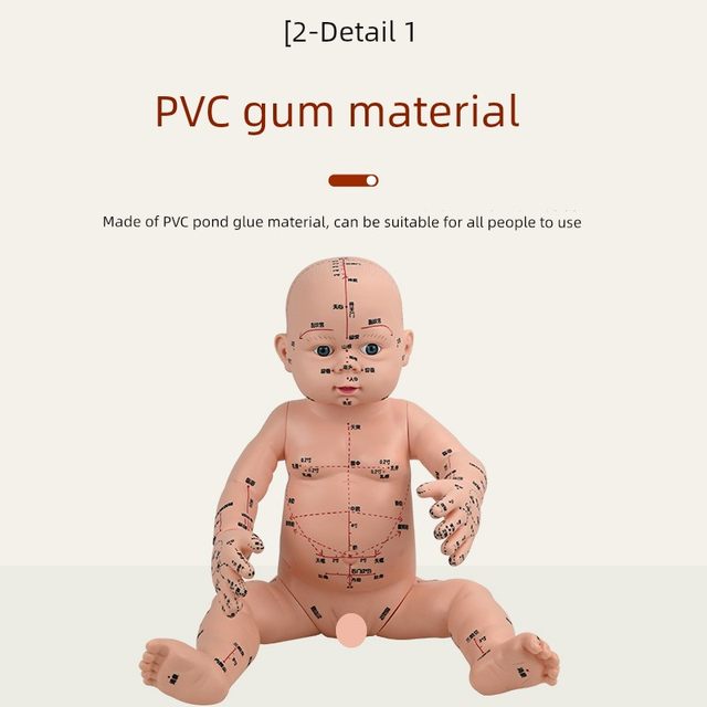 Baby mannequin model children doll mannequin model acupuncture and moxibustion traditional Chinese medicine acupoint pediatric massage simulation model