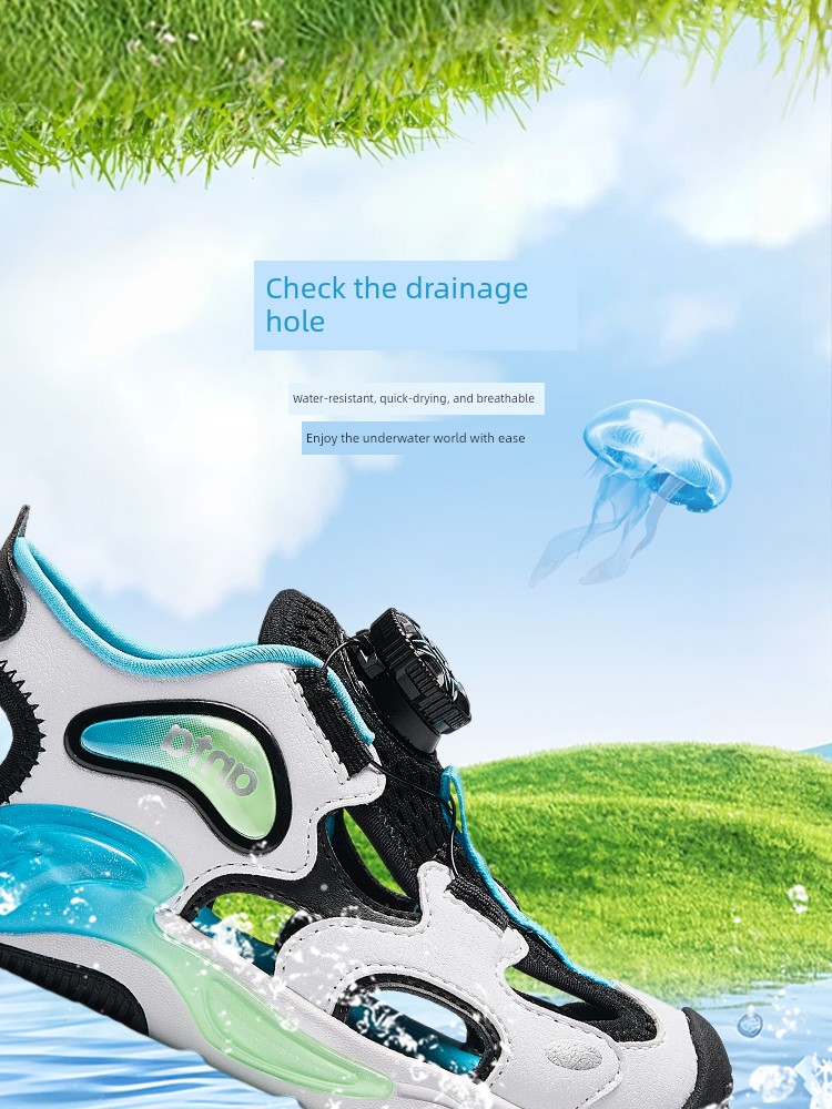 Anta Children's Jellyfish Water Trail Sandals 2026 Summer Boys' Non-Slip Baby Beach Shoes Sports Sandals — 7