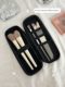 Makeup brush storage bag for women portable and high-end 2025 new eye shadow brush small outing and travel storage bag