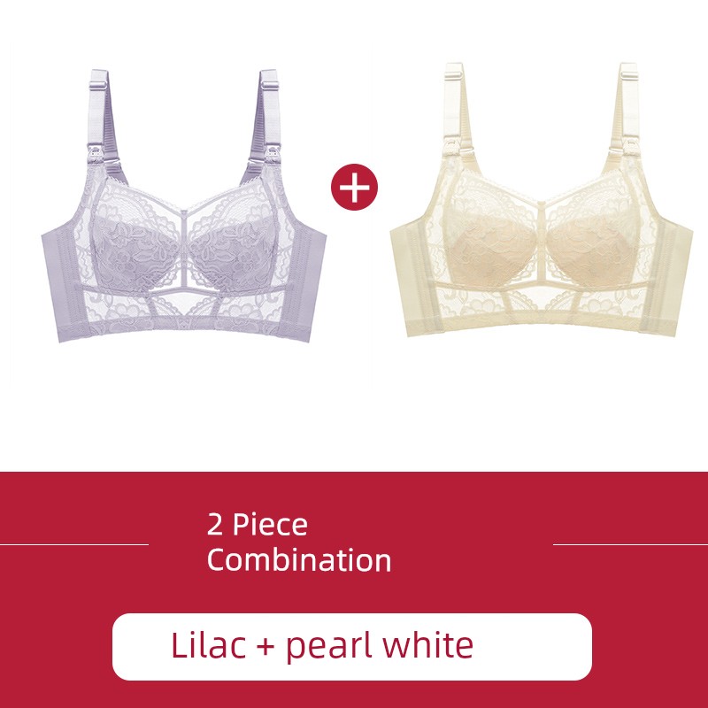 Plus-Size Nursing Bra, Ultra-Thin Full-Cup, Minimizer Maternity Bra, Anti-Sagging for Large Breasts, Postpartum Breastfeeding Bra — 3