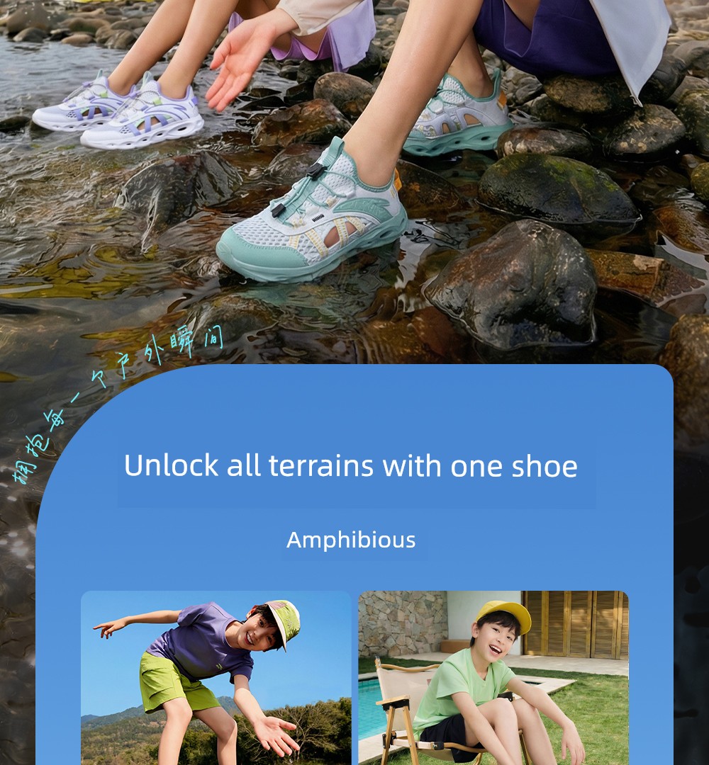Anta Kidsren's Summer Sandals, Boys' River-Tracing Shoes, Beach Shoes, 2026 Summer New Style, Water-Resistant Outdoor Retro Sports Sandals — 5