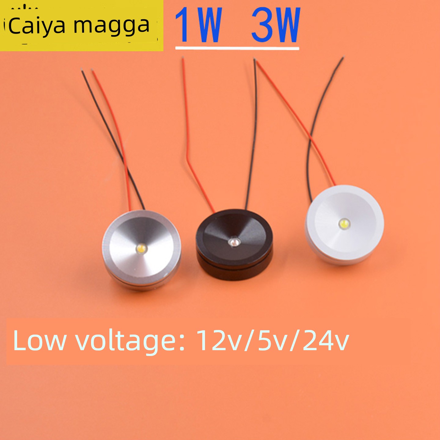 24vled Display Cabinet Ultra-Thin Surface Mounted Color Small Spotlight 12V Low Voltage DC 5V Counter Spotlight 1W Astigmatism 3W