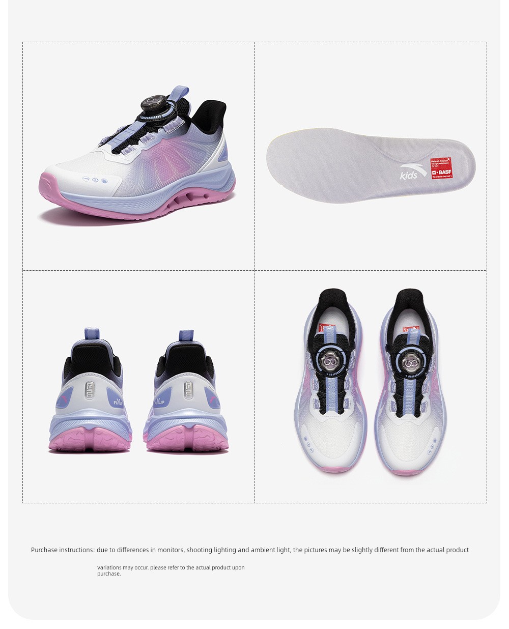 Anta Children's Foot Bridge Technology 2.0 Arch Development Running Shoes 2026 Autumn New Girls' Shoes Professional Sports Shoes — 34