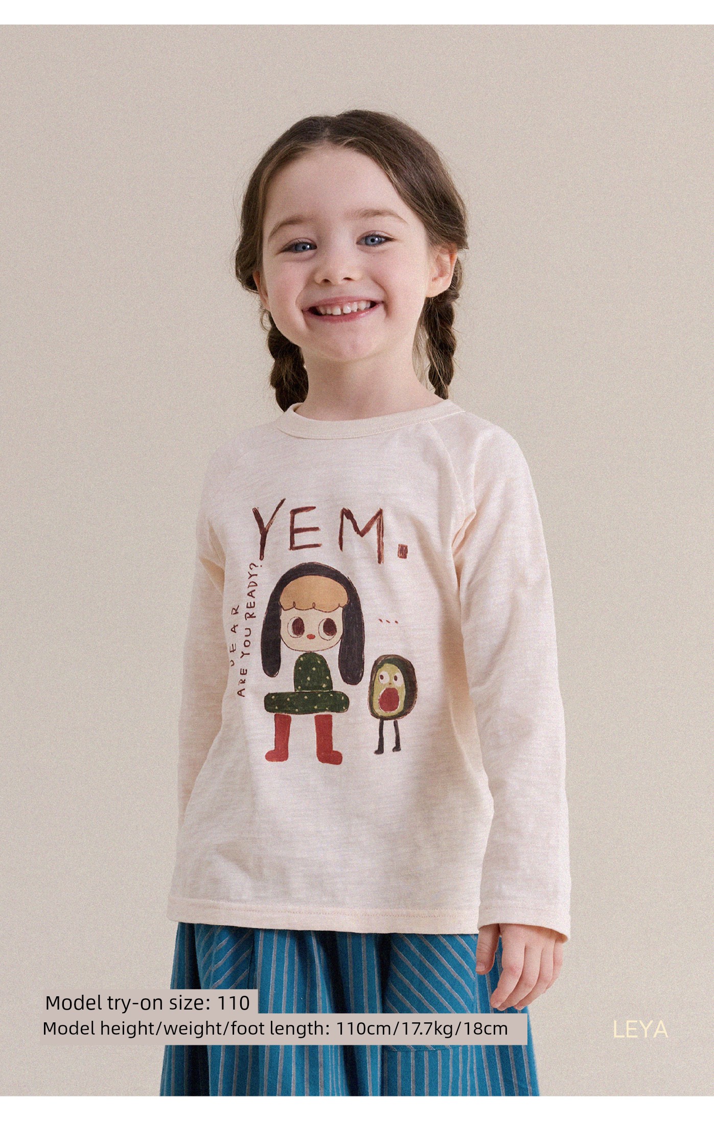 Baby's New Autumn Cartoon Print T-Shirt, Yunerma Girls' 2026 Spring and Autumn Pure Cotton Long-Sleeve Children's Top Trendy — 20