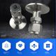 KF16/25 vacuum flange 1/2 3/8 1/4 clamp adapter KF chuck turn 16mm6/8/10/12