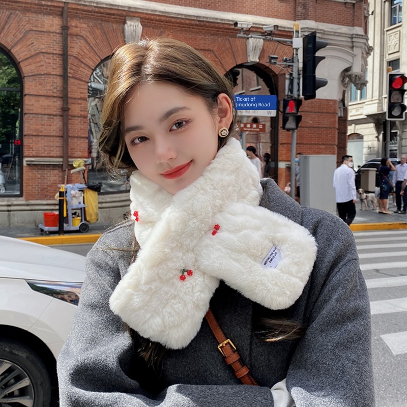 OVANCY female winter Versatile Imitation fur Maomao scarf