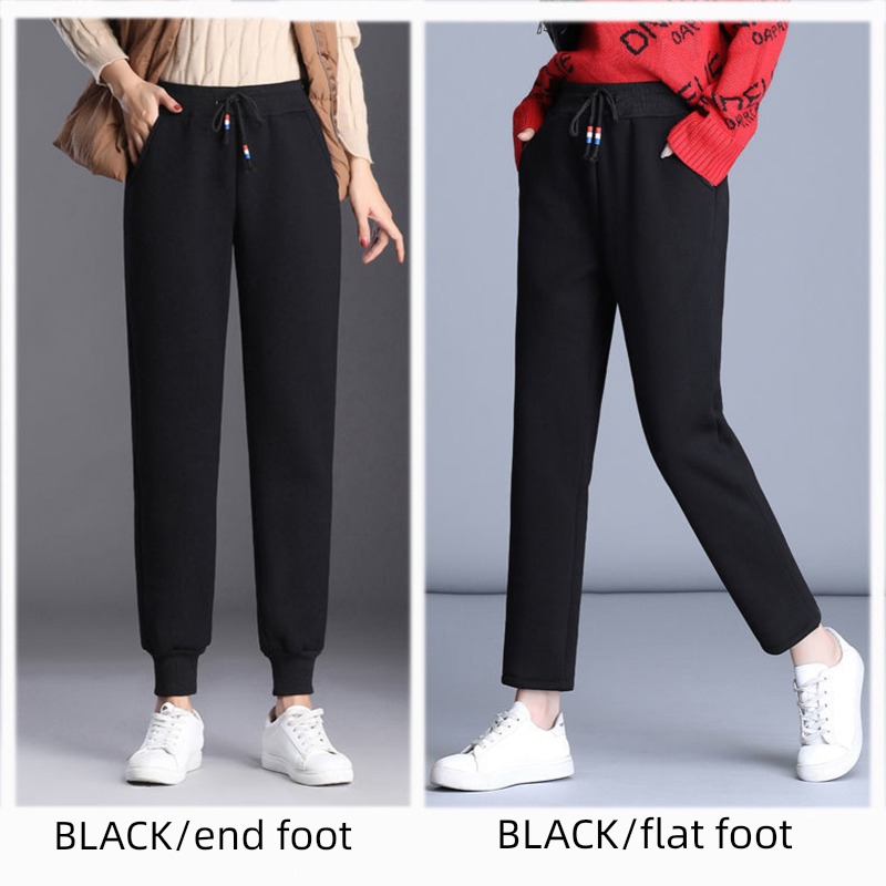 thickening Lamb cashmere winter keep warm leisure time Sports pants