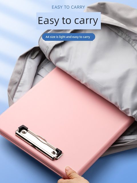 A4 board clip storage box folder writing pad board for primary school students special board clip test paper storage and sorting tool large capacity plastic file box file information box office supplies document sorting