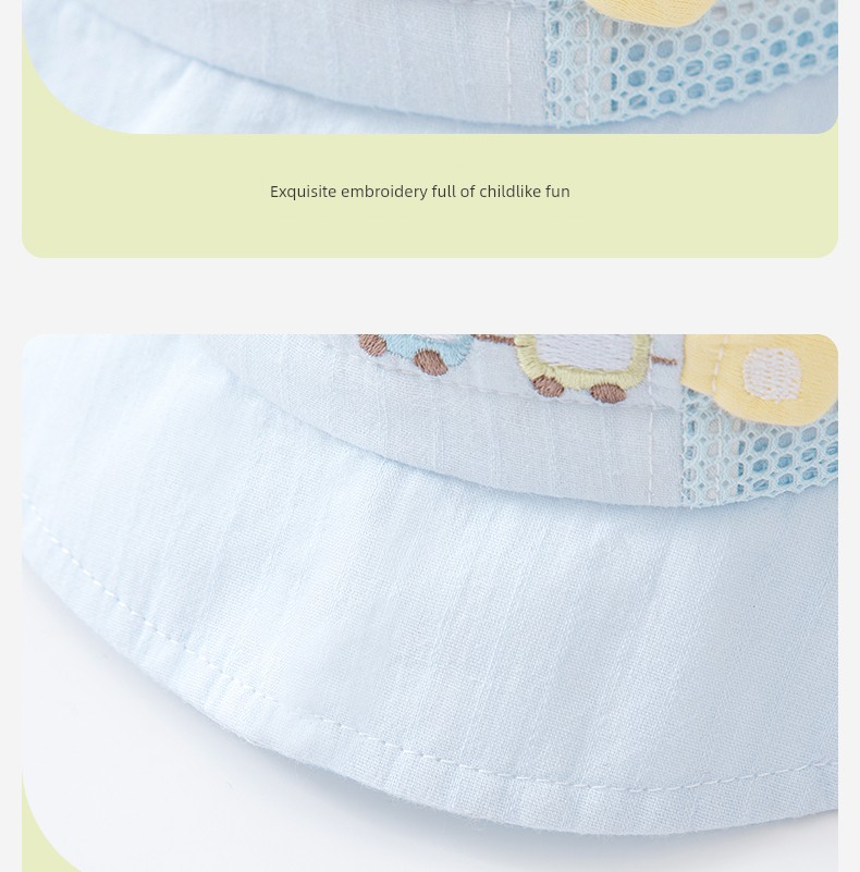 Baby Hat Thin Summer Baby Boy Sun Protection Hat Newborn Small-Month Sun Hat Outing Infant Bucket Hat — 19