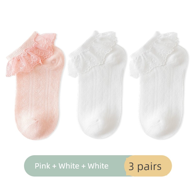 Summer Thin Girl Princess Lace White Socks — 7