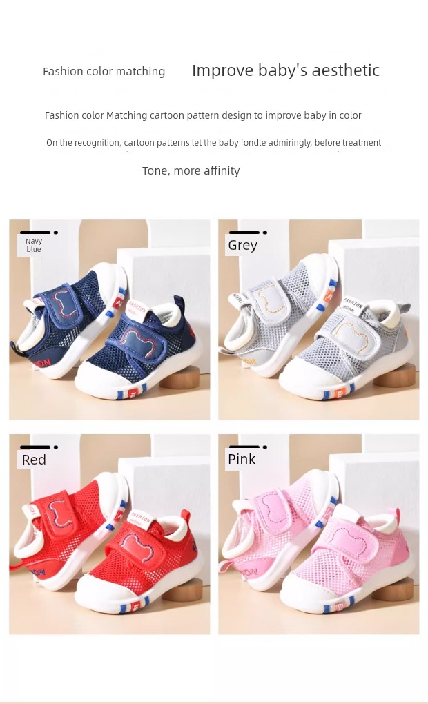 Kechao Baby Summer Sandals Spring Toddler Shoes 0 to 2 Years Old Baby Boys and Girls Shoes Soft-Soled Baby Mesh Shoes — 5