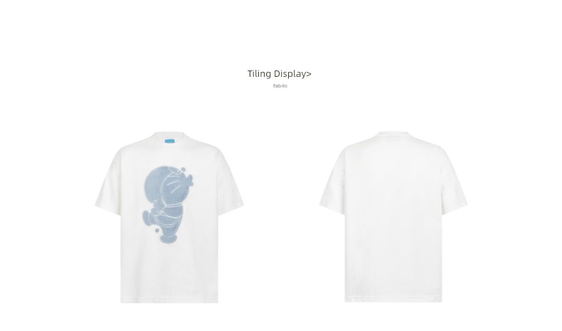 Doraemon bosie Paste cloth Embroidery Short sleeve T-shirt