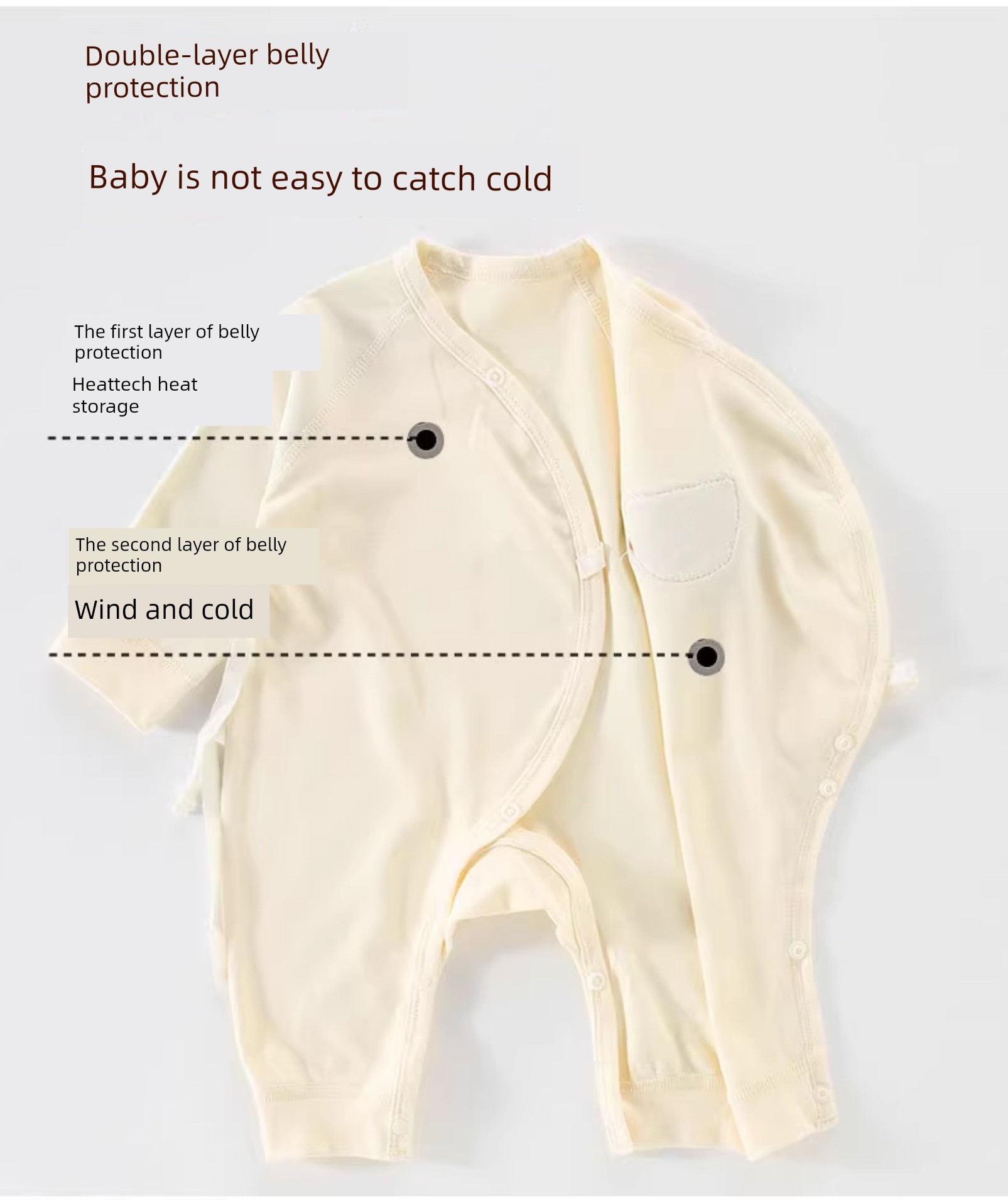 Newborn Baby Early Autumn Clothing 0 to 3 Months Old Baby Size 52, 59, 66, Class a Pure Cotton One-Piece Clothing — 8