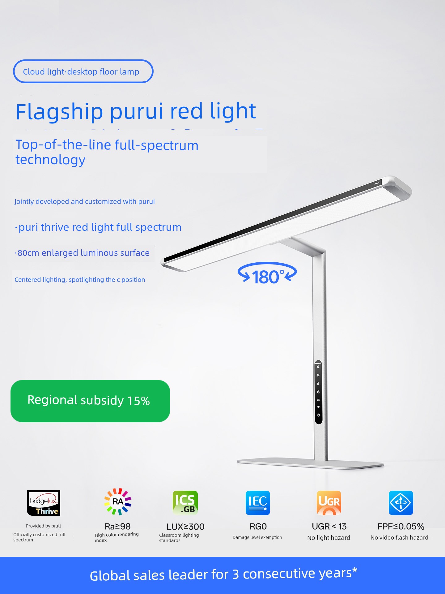 Moon Shadow Cloud Light Desktop Lamp Purui Red Light Eye Protection Study Special Children's Desk Clip-On Reading Lamp
