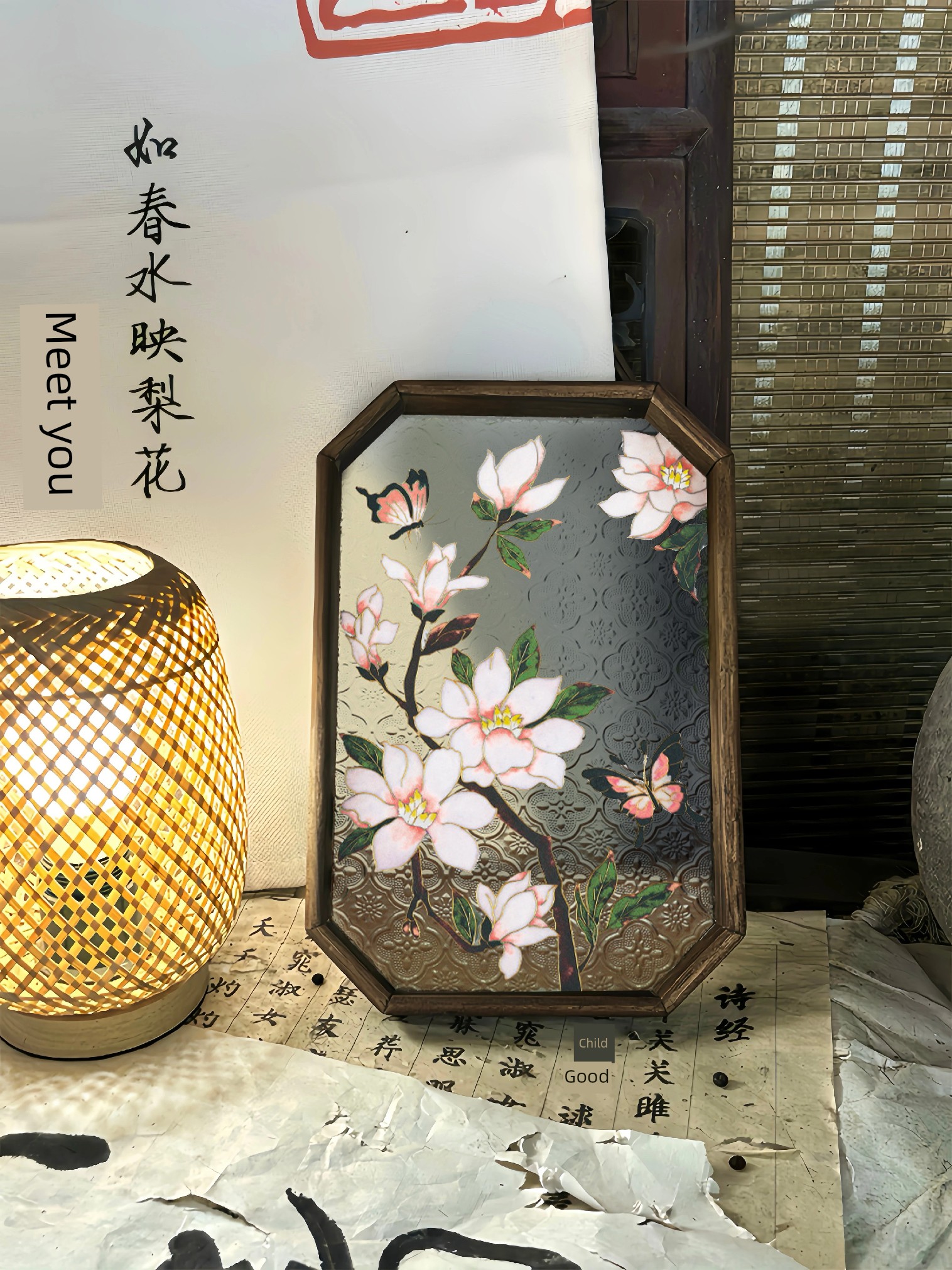 Cloisonné Enamel Tea Tray Painting DIY Handmade Material Kit Complete Set of Intangible Cultural Heritage Cloisonné Creative Ornaments for Workshop Activities