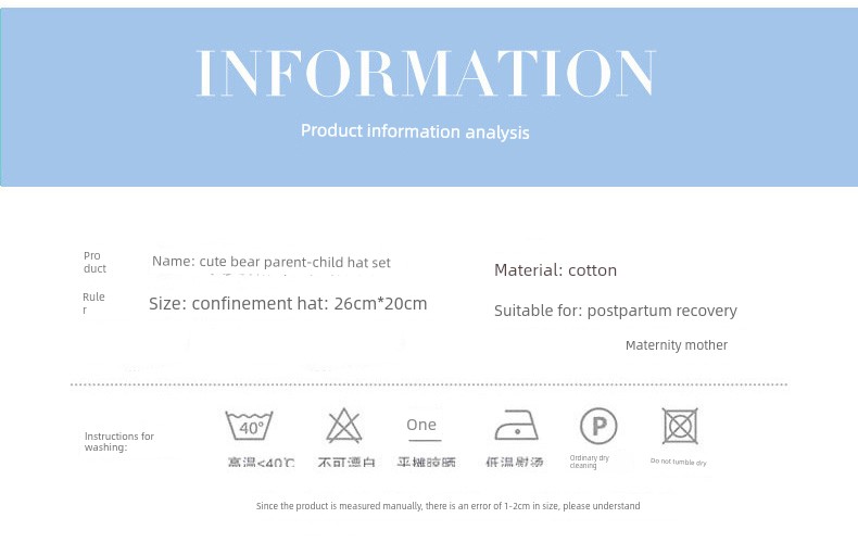 Postpartum Hat Made of Pure Cotton for Spring and Autumn, Windproof Hat for Pregnant Women, Thin Summer Style with Headband, Sweat-Absorbent Hat for — 5