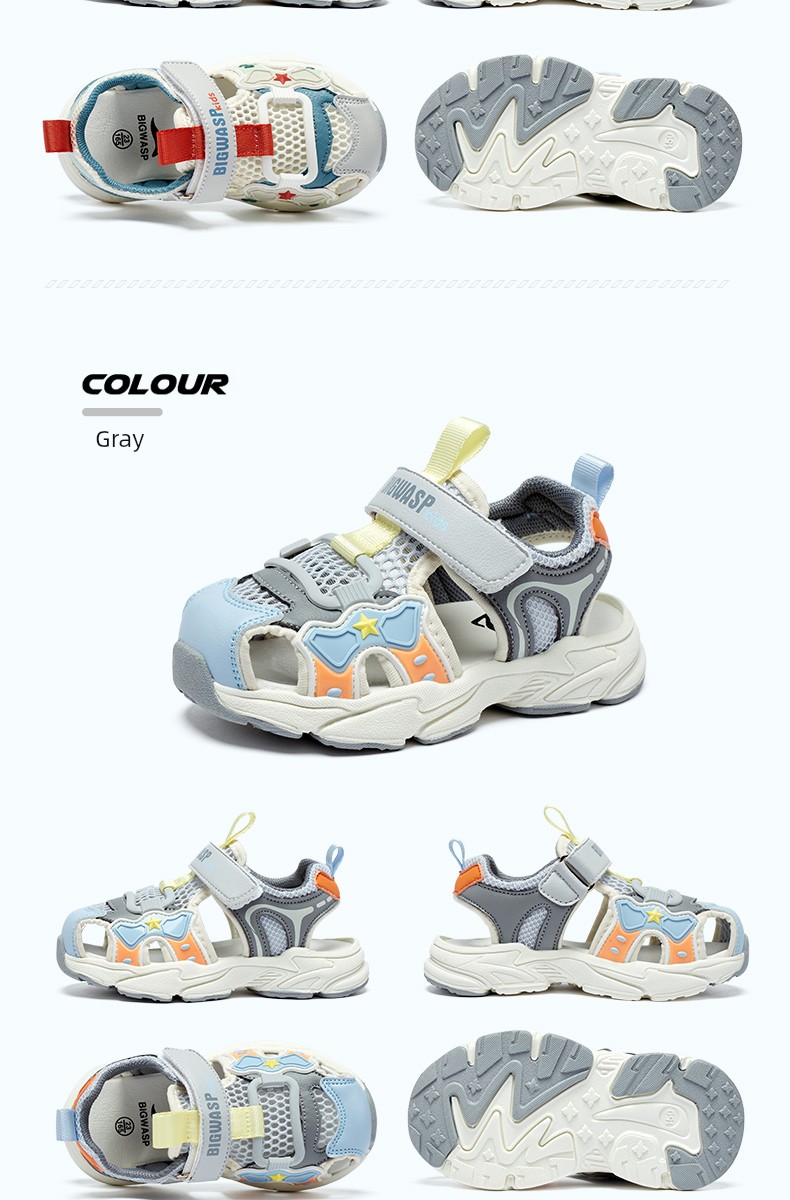 Bumblebee Functional Velcro Breathable Soft Bottom Children's Shoes — 9