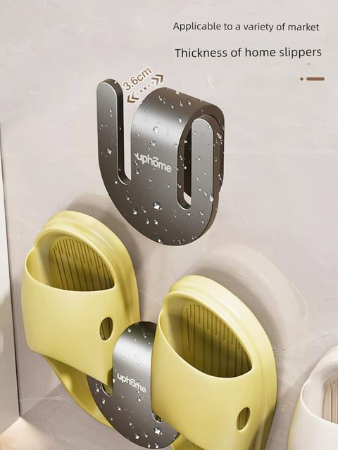 Bathroom slipper rack without punching wall hanging shoes storage rack entrance toilet door entrance door hook