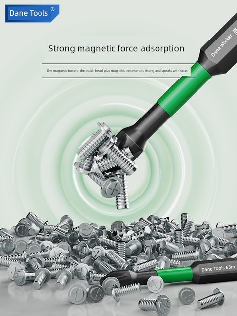 Tungsten steel cross head impact strong magnetic non-slip electric screwdriver magnet hexagonal handle electric drill draper