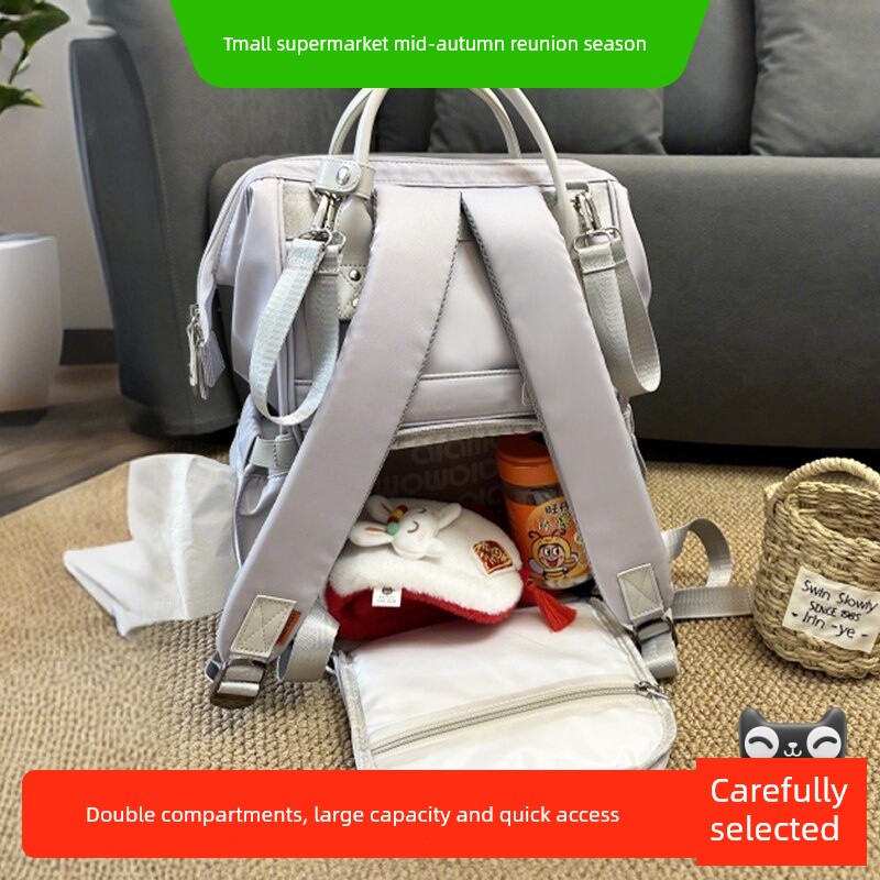 Alamom Saint Love Mommy Bag, Double-Layered, Large Capacity, Lightweight for Outings, Cloud-Like Shoulder Strap, Water-Resistant, Dual-Layered Design