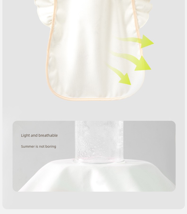 Baby Smock, Kidsren's Eating Bib, Baby Food Supplement, Waterproof and Anti-Dirty, Lace Sleeves for Baby Girls, Summer Thin Apron — 12